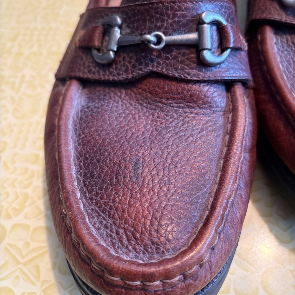 Vintage Brown Leather Loafers - Picture 5 of 10